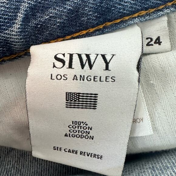 Siwy Jenna Louise twisted seam crop flare jean Sz 24 in perfect condition - Picture 11 of 14